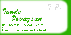 tunde povazsan business card